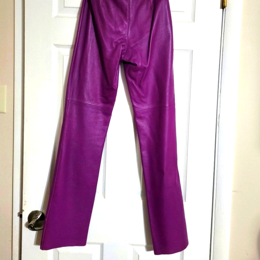 Vintage BEBE Purple Leather Pants
